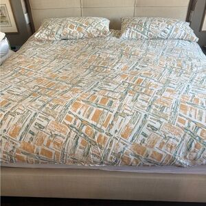 Frette king size duvet & 2 king matching king pillowcases, gently loved